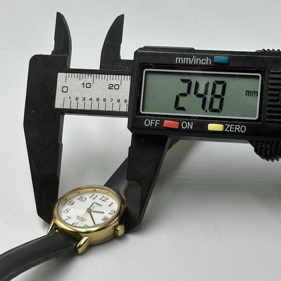 3/$30 Timex Watch Women Gold Tone White Dial Date Window Water Resistant - Picture 12 of 15